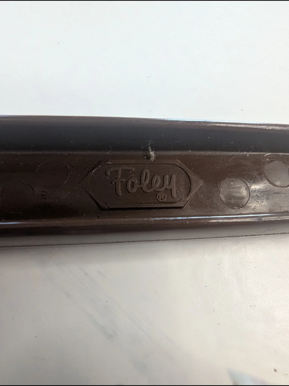 Vintage Foley Brown Nylon Slotted Mixing Spoon Whisk 11